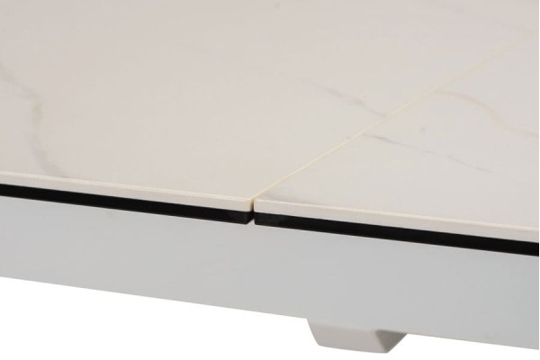 Раскладной обеденный стол Vetro Mebel TML-828 Камео белый мрамор-9