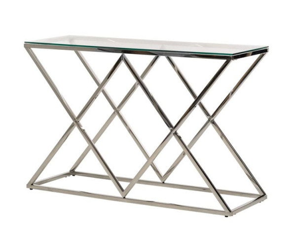 Консоль Vetro Mebel CD-3 Прозорий-срібло-0