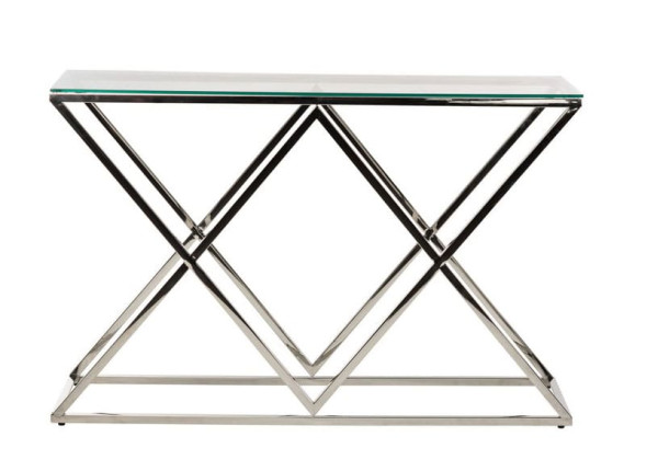 Консоль Vetro Mebel CD-3 Прозорий-срібло-1