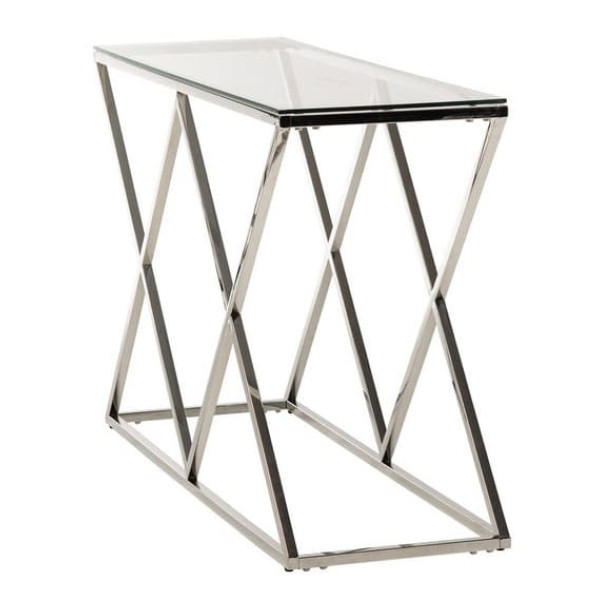 Консоль Vetro Mebel CD-3 Прозорий-срібло-2