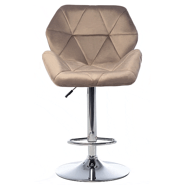 Барний стілець Vetro Mebel B-71 Капучіно велюр-2