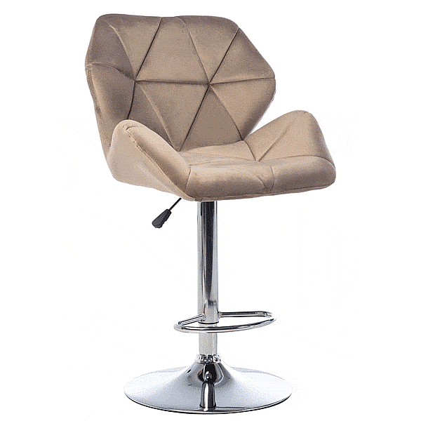 Барний стілець Vetro Mebel B-71 Капучіно велюр-1