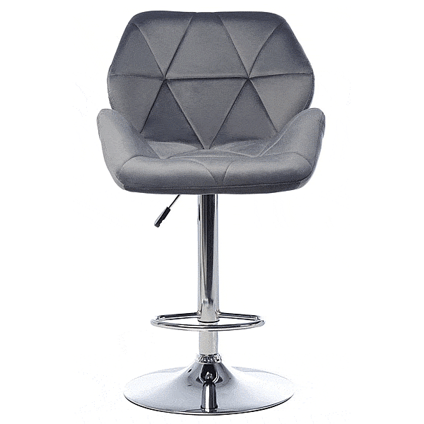 Барный стул Vetro Mebel B-71 Серый велюр-2