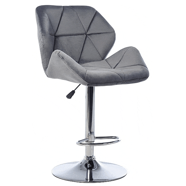 Барный стул Vetro Mebel B-71 Серый велюр-1