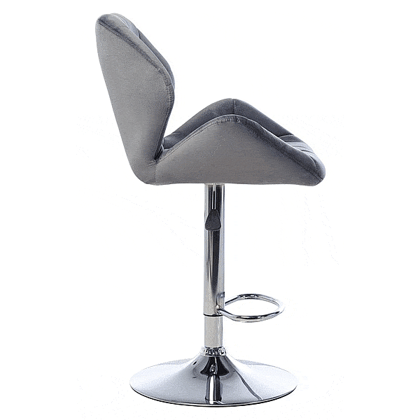 Барный стул Vetro Mebel B-71 Серый велюр-3