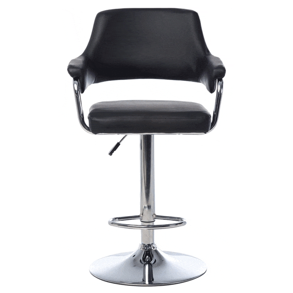 Барный стул Vetro Mebel B-91 Черный Экокожа-2