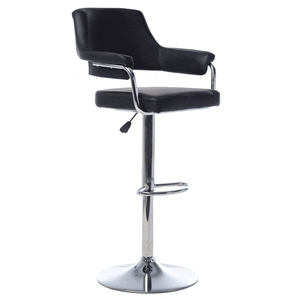 Барный стул Vetro Mebel B-91 Черный Экокожа-0