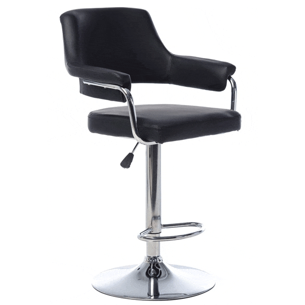 Барный стул Vetro Mebel B-91 Черный Экокожа-1