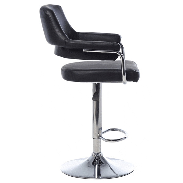 Барный стул Vetro Mebel B-91 Черный Экокожа-3