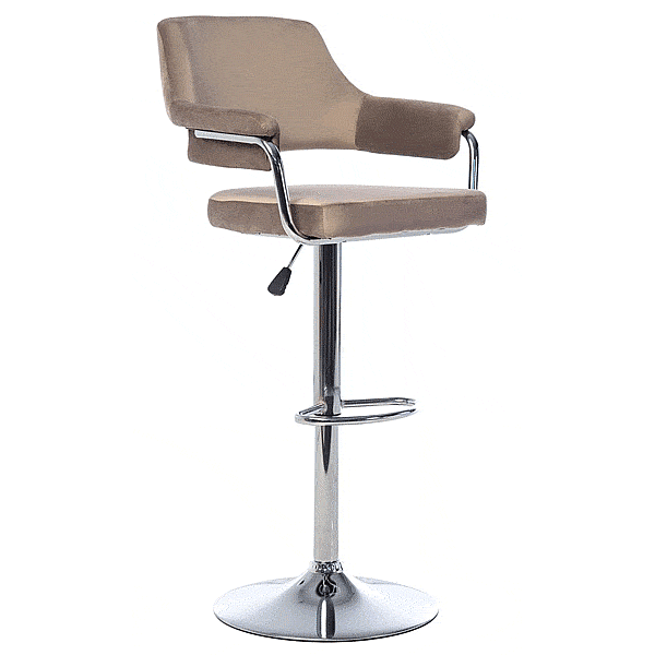 Барный стул Vetro Mebel B-91 Капучино велюр-0