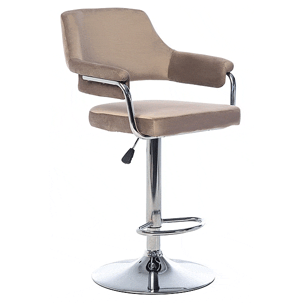 Барный стул Vetro Mebel B-91 Капучино велюр-1