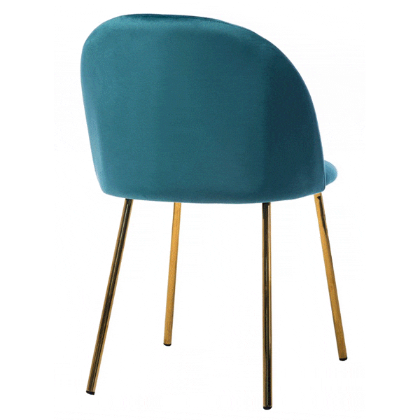 Стілець Vetro Mebel M-12-3 Лазурно-матове золото Велюр-3