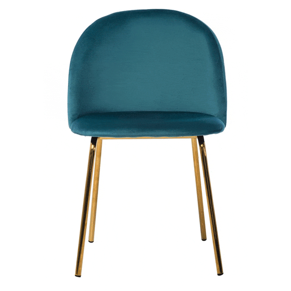 Стілець Vetro Mebel M-12-3 Лазурно-матове золото Велюр-1
