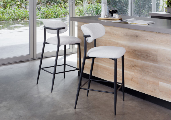 Полубарный стул Vetro Mebel B-160 Натуральный ткань букле-4