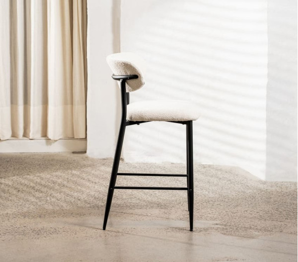 Полубарный стул Vetro Mebel B-160 Натуральный ткань букле-2