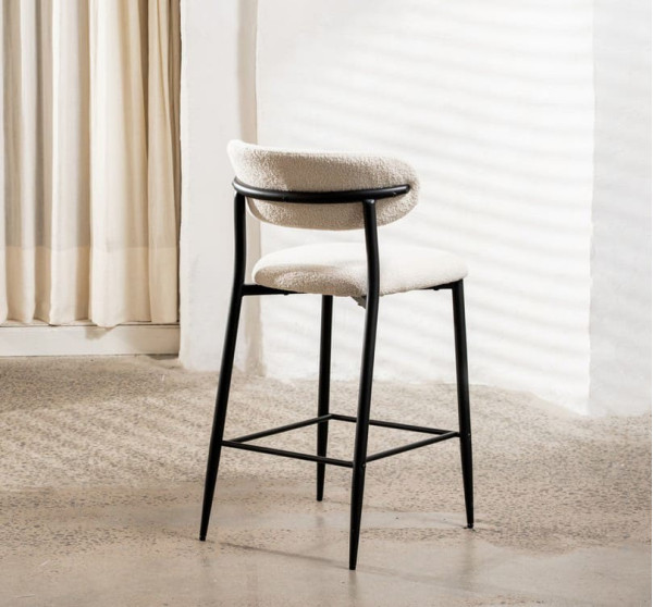 Полубарный стул Vetro Mebel B-160 Натуральный ткань букле-3