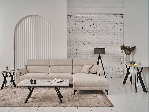 Кутовий диван Vetro Mebel Леонардо Бежевий (R)-3