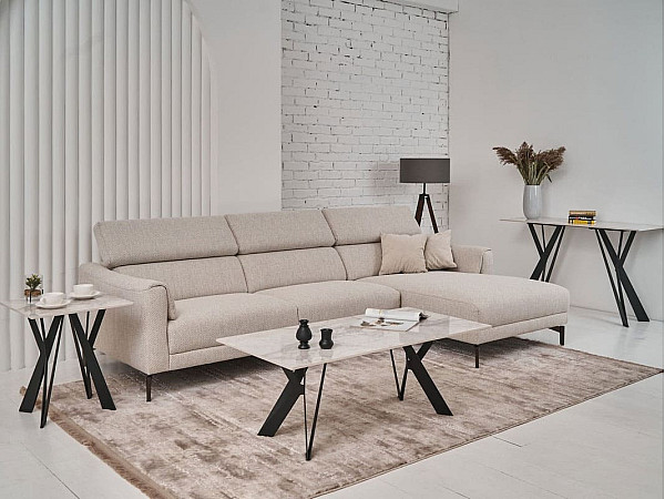 Кутовий диван Vetro Mebel Леонардо Бежевий (R)-1