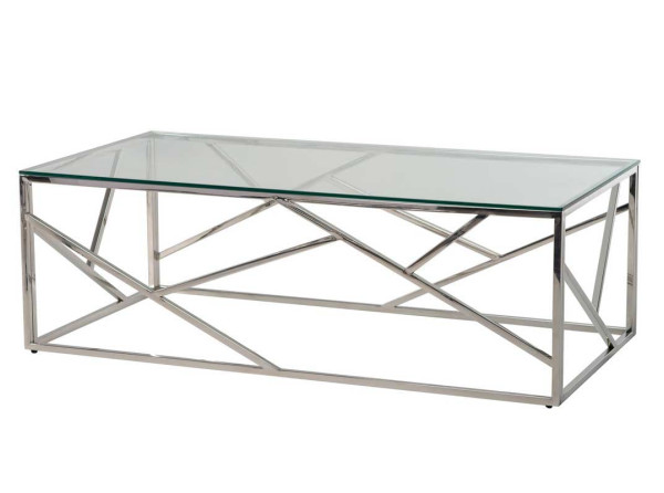Журнальный стол Vetro Mebel CF-1 Прозрачный - серебро-3