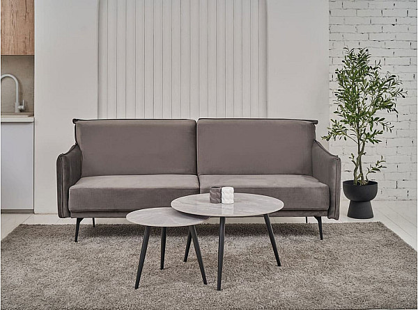 Комплект журнальных столов Vetro Mebel CT-30 Беатрис ребекка грей-черный-1