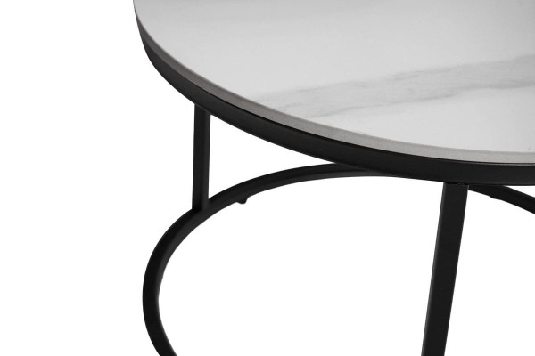 Комплект журнальных столов Vetro Mebel CT-35 Лоренза каса вайт-черный-8