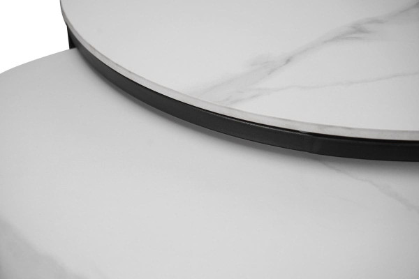 Комплект журнальных столов Vetro Mebel CT-35 Лоренза каса вайт-черный-9