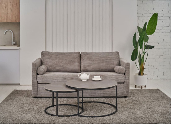 Комплект журнальних столів Vetro Mebel CT-35 Лоренза петра грей-чорний-0