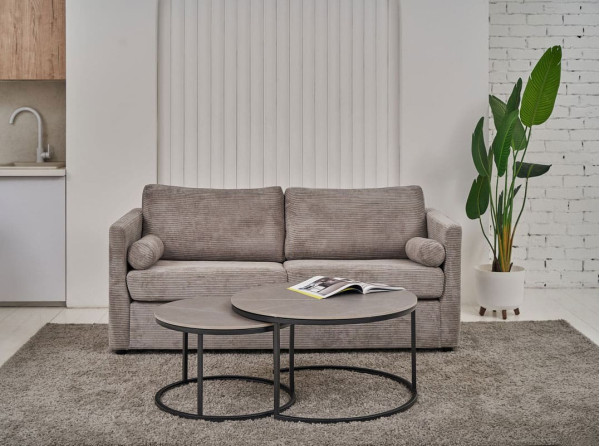 Комплект журнальних столів Vetro Mebel CT-35 Лоренза петра грей-чорний-3