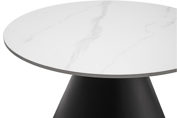 Комплект журнальних столів Vetro Mebel CT-40 Рокко білий мармур-чорний-2
