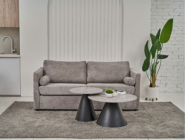 Комплект журнальних столів Vetro Mebel CT-40 Рокко ребекка грей-чорний-0