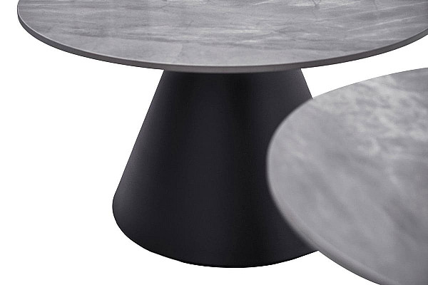 Комплект журнальних столів Vetro Mebel CT-40 Рокко ребекка грей-чорний-4