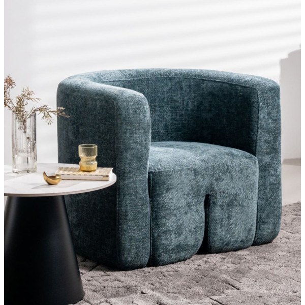 Кресло Vetro Mebel Фаусто Морская волна ткань-0