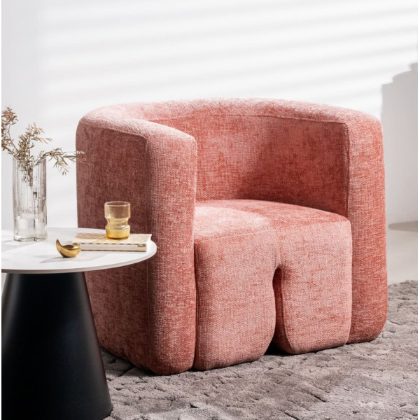 Кресло Vetro Mebel Фаусто Пудровый ткань-0