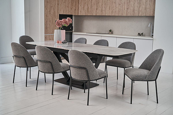 Стілець Vetro Mebel M-110 Сірий тканина букле-1