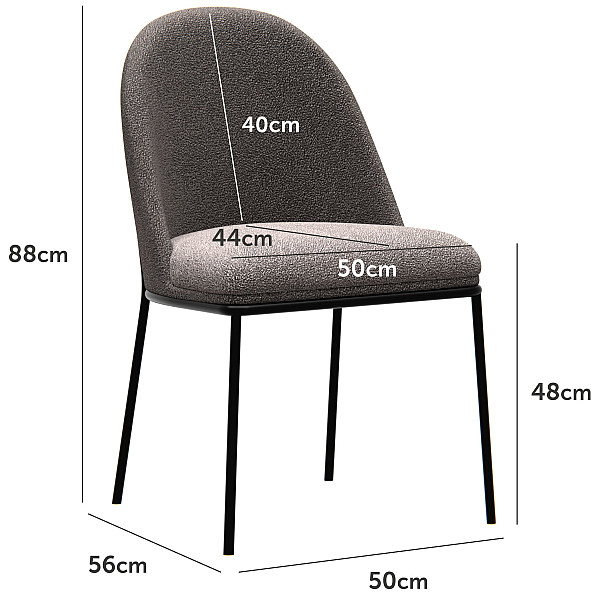 Стілець Vetro Mebel M-110 Сірий тканина букле-11