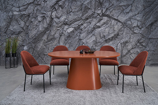 Стілець Vetro Mebel M-110 Теракотовий тканина букле-1