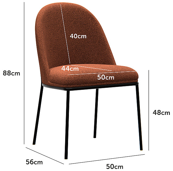 Стілець Vetro Mebel M-110 Теракотовий тканина букле-14