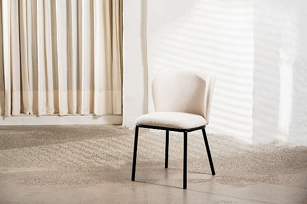 Стілець Vetro Mebel M-140 Айворі Тканина Букле-2
