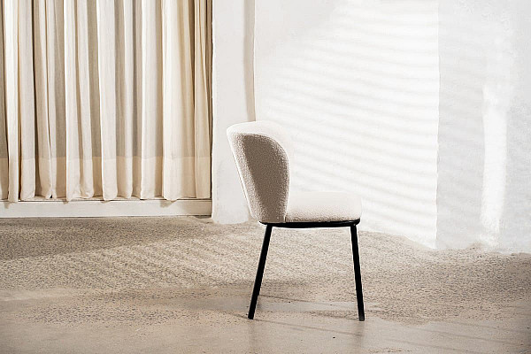 Стілець Vetro Mebel M-140 Айворі Тканина Букле-3