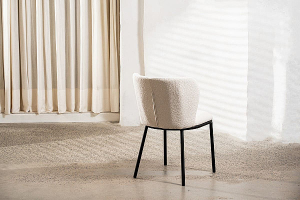 Стілець Vetro Mebel M-140 Айворі Тканина Букле-4