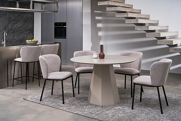 Стілець Vetro Mebel M-140 Білий пісок Тканина Букле-5