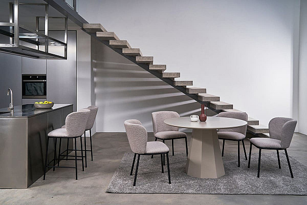 Стілець Vetro Mebel M-140 Білий пісок Тканина Букле-6