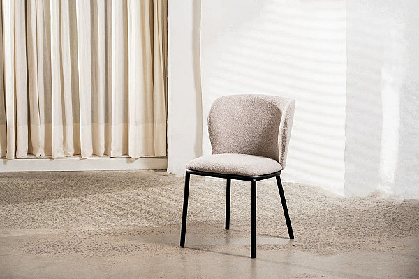 Стілець Vetro Mebel M-140 Білий пісок Тканина Букле-1