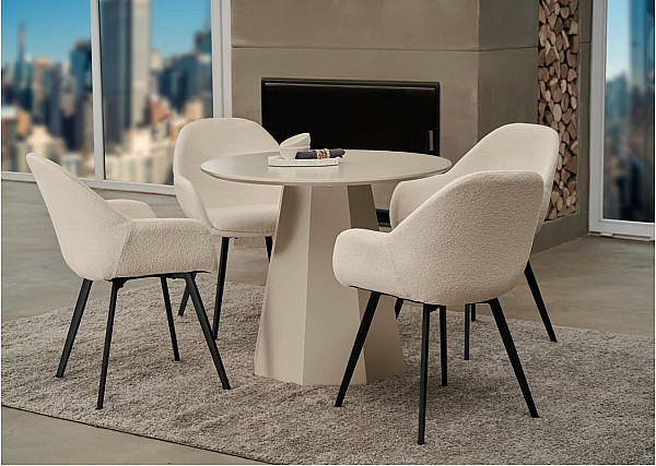 Стілець Vetro Mebel M-160 Айворі Тканина Букле-2