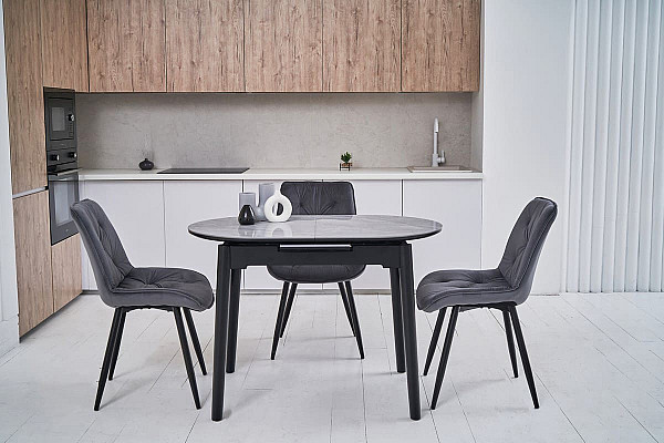 Стілець Vetro Mebel M-48 Сірий велюр-1