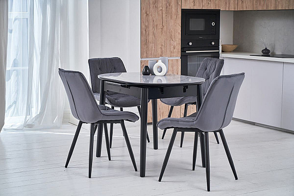 Стілець Vetro Mebel M-48 Сірий велюр-2