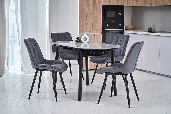 Стілець Vetro Mebel M-48 Сірий велюр-3