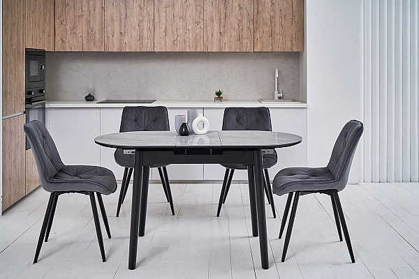 Стілець Vetro Mebel M-48 Сірий велюр-4