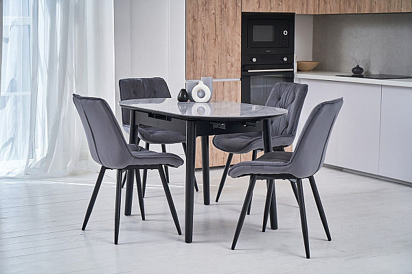 Стілець Vetro Mebel M-48 Сірий велюр-5