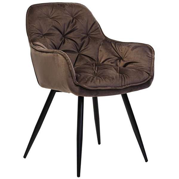Стілець крісло Vetro Mebel M-65 Коричневий велюр-0
